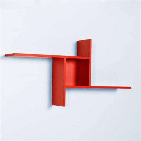 NICHE Niche NL2TSRD Niche Lux Tiered Wall Shelf; Red NL2TSRD